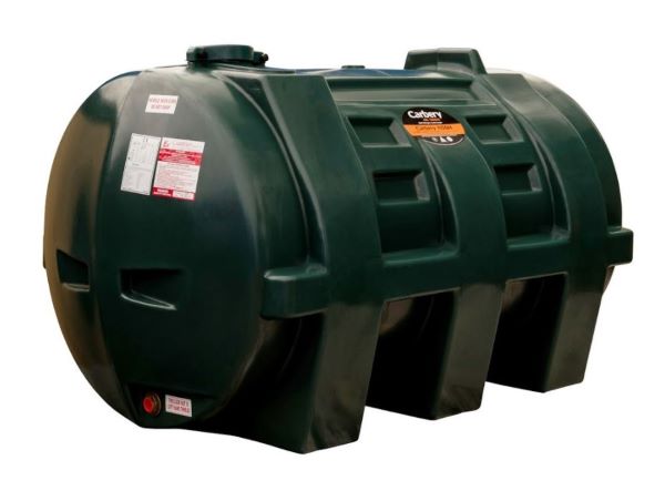 Carbery Horizontal Tank Green 1150 litres Single Skin