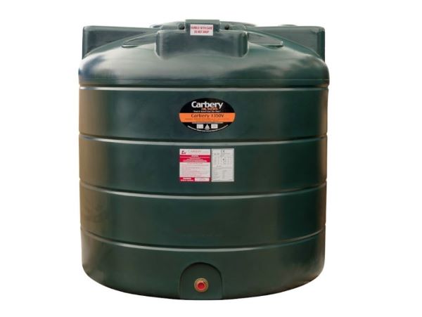 Carbery Vertical Tank Green 1350 litres Single Skin