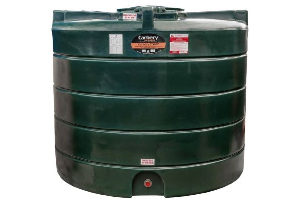 Carbery Vertical Tank Green 2500 litres Single Skin