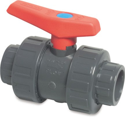 PVC Double Union Ball Valve Plain End